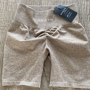Brand new NVGTN scrunch shorts pretty color mocha